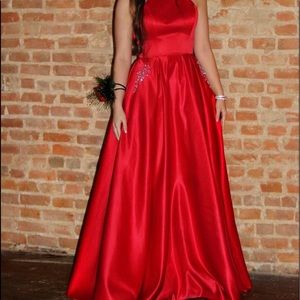 Ed Young Red Formal Dress
